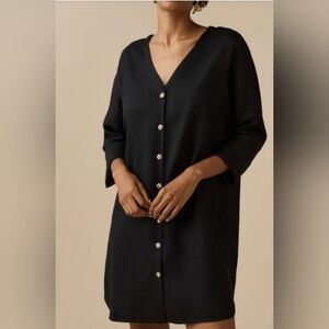 Vetta Black Boyfriend Shirtdress
